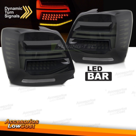 LUCES TRASERAS LED BARRA LED AHUMADA compatible con VW POLO V 09-17