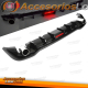Difusor estilo deportivo con doble salida LED, compatible con VW Golf VIII 19-24.