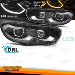 FAROLINS TRASEIROS LED / VW SCIROCCO / 08+ CROMADO ESCURECIDO
