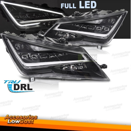 Faros delanteros Full LED DRL compatibles con SEAT LEON III 5F 12-16