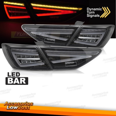 FAROLINS TRASEIROS LED / MITSUBISHI LANCER SEDAN / 08+ FUNDO CROMADO