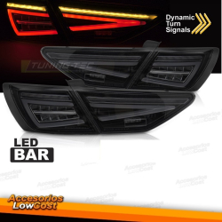 Pilotos traseros FULL LED para Seat Leon 5F 12-20 ahumados para halogeno de origen
