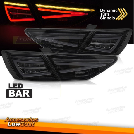 Pilotos traseros FULL LED para Seat Leon 5F 12-20 ahumados para halogeno de origen