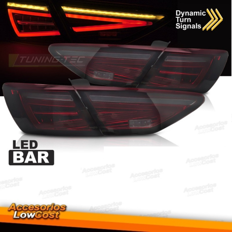 Pilotos traseros FULL LED para Seat Leon 5F 12-20 rojo oscuro para orig.