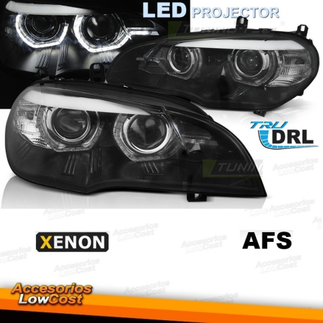 FAROS XENON CON LUZ DIURNA LED DRL PARA BMW X5 E70, 06-10 AFS