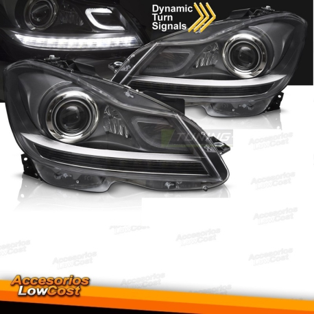 Faros delanteros con look de xenón compatibles con MERCEDES W204 11-14