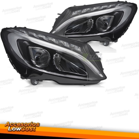 FAROIS COM LUZ DIURNA LED / FIAT GRANDE PUNTO 10-08 FUNDO PRETO