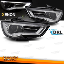 Faros de xenón con luz diurna (DRL) compatibles con Audi A3 8V 12-16.
