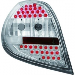 PILOTOS TRAS. CLIO, 05->->- LED- CRISTAL CLARO CROMADO