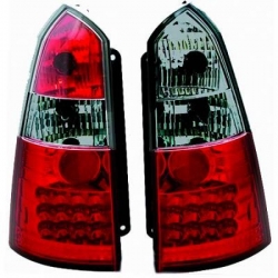 FAROLINS TRASEIROS LED / FORD FOCUS / 98-04 VERMELHO PRETO