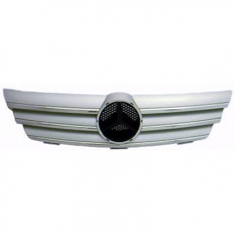 GRELHA FRONTAL SPORT / MERCEDES C W203 COUPE / 00-04 PRATA / CROMADO