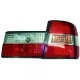 FAROLINS TRASEIROS LED / BMW E34 SEDAN / 88-95 VERMELHO BRANCO