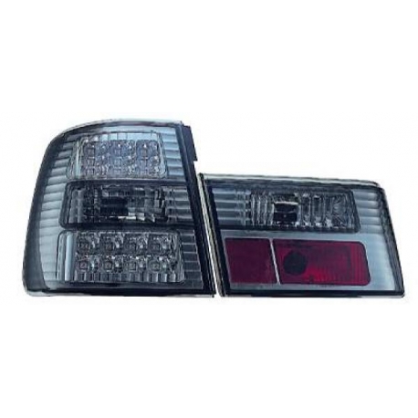 FAROLINS TRASEIROS LED / BMW E34 SEDAN / 88-95 PRETO ESCURECIDOS