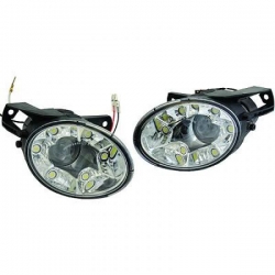 FAROS ANTINIEBLAS LUZ DIURNA PASSAT 05-10 CRISTAL CLARO-CROMO