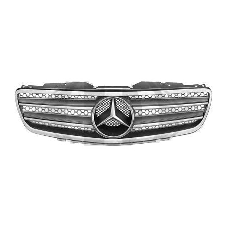 GRELHA FRONTAL SPORT AMG / MERCEDES SL R230 / 01-12 CROMADA PRATA