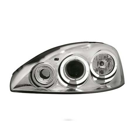 FAROIS ANGEL EYES CCFL / OPEL CORSA C / 00-06 FUNDO CROMADO