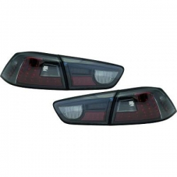 PILOTOS TRASEROS LED LANCER, SEDAN 08++. CRISTAL CLARO/NEGRO