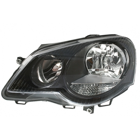 FAROS PARA VW POLO 9N3,05-09.CRISTAL CLARO-NEGRO